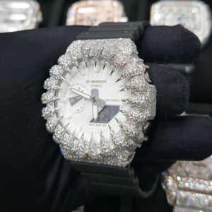 Boîtier de montre en caoutchouc avec design unique, personnalisé, en argent 925, quartz numérique, moissanite VVS D, couronne épingle pour <span class=keywords><strong>GA</strong></span>-<span class=keywords><strong>2100</strong></span>/<span class=keywords><strong>GA</strong></span>-2110/GAB2100 - Product Image 3