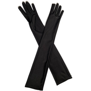 Guantes Largos de Satén Elásticos para Mujer, Estilo Flapper, Negros, Blancos y Rojos, para Disfraz Clásico de Ópera, Hasta el Codo y la Muñeca, ¡Gran Oferta! - Product Image 2