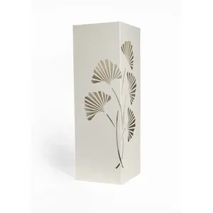 Porte-parapluies géométrique moderne en métal découpé, finition noire thermolaquée, organisateur d'entrée en fer pour commande en gros - Product Image 5