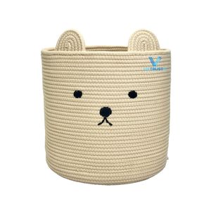 Cesta de bebé de cuerda de algodón ecológica, cesta Moisés para recién nacidos, contenedor de almacenamiento suave para uso en guardería, proveedor mayorista - Product Image 2