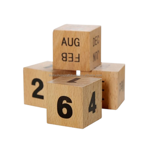 Calendrier de l'Avent en blocs de bois faits à la main – Meilleur prix, qualité supérieure, calendriers de bureau en bois pour la décoration de la maison et du bureau - Product Image 5