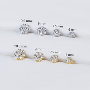 Pendientes Clásicos de Diamante Moissanita en Plata de Ley 925 con Cierre Seguro para Uso Diario y Estilo Elegante - Product Image 3