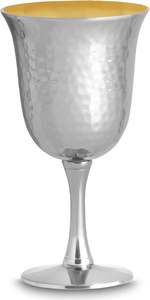 Copa de Kiddush Moderna y Ecológica de Latón con Tallo Metálico Dorado, Capacidad de 1000 ml, para Ceremonias Religiosas de Shabat y Uso en Exteriores - Product Image 2