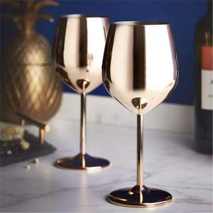 Gobelets à vin miniatures modernes écologiques faits à la main, calice doré avec finition en cuivre pur et laiton pour une utilisation en extérieur - Product Image 1