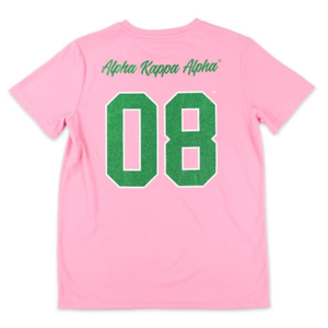 T-shirt brodé personnalisé noir pour femme avec lettrage, manches courtes, col rond, bordure rose et verte, style décontracté et tendance - Product Image 4