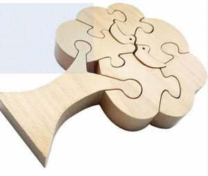 Rompecabezas de madera con diseño de árbol, juego de rompecabezas de madera maciza con forma de árbol, de un exportador de la India a precio mayorista. - Product Image 1