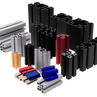 Profils d'extrusion en aluminium série 6000 industriels 2020 3030 4040 4545 4080 4590 8080, profilés en aluminium à rainure en T pour portes OEM