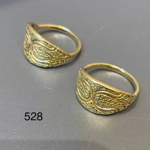 Anillos de banda grabados de plata vintage, joyería de moda hippie apilable Unisex, estilo bohemio para fines de regalo - Product Image 1