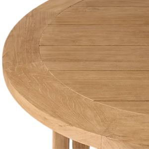 Modern Minimalist <b>Outdoor</b> Dining <b>Table</b> Solid Teak Spacious <b>Round</b> Design Durable Weather Resistant Hotel Terrace Furniture - Product Image 2