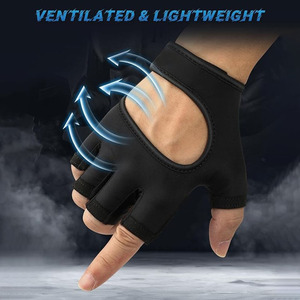 Custom <b>Half</b> Finger Fitness Gloves Non <b>Slip</b> Neoprene Weight Lifting Gym Workout Training Gloves for Men Women - Product Image 5