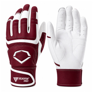 Gants de frappeur de baseball personnalisés pour hommes, en cuir PU, fermeture auto-agrippante, antidérapants, pour droitier, adulte, doux et confortables - Product Image 1