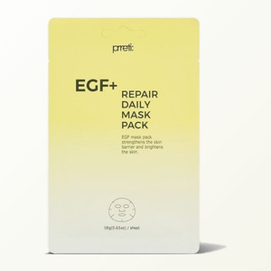 แผ่นมาส์กบำรุงผิวหน้า Prreti EGF Repair Daily Mask Pack ผลิตในเกาหลี 18 กรัม แผ่นสีขาว ไฮยาลูรอนิค แอซิด สมุนไพร - Product Image 6