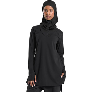 Sudadera Modesta de Moda Islámica para Mujer - Ropa Deportiva para Gimnasio, Secado Rápido, Ligera, Transpirable, Poliéster/Algodón, Larga - Product Image 1