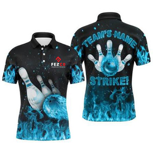 Custom <b>bowling</b> polo shirts Sublimation sports polo shirt Quick-drying polyester jersey <b>Bowling</b> jersey sublimation - Product Image 3