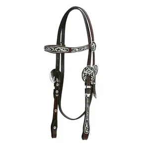 Luxury quality Indian Leather Western Headstall For Horse Riding Events at best price