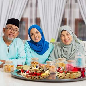 ชุดถาดรูปพระจันทร์และดาวสำหรับเทศกาลอีดมูบารัค 6 ชิ้น ถาดโลหะรูปพระจันทร์สำหรับเสิร์ฟขนมหวานและอาหาร ราคาส่งออก - Product Image 6