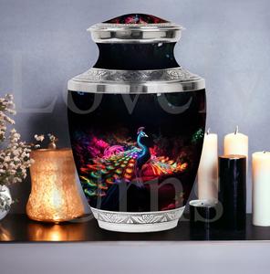 Urna Funeraria Decorativa con Diseño de Pavo Real, para Cenizas Humanas, Recuerdo Conmemorativo para Adultos - Product Image 5