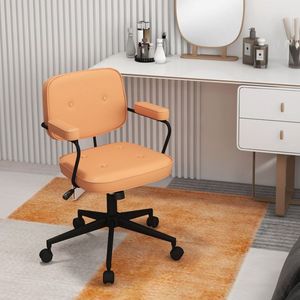 Sedia da Ufficio Ergonomica in Pelle PU con Schienale Reclinabile e Braccioli, Comodo Arredo per Ufficio - Product Image 2