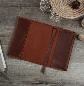 Étui en cuir personnalisé avec fermoir en laiton, couverture de livre en cuir, fabrication de composants haut de gamme LBC-0036 - Product Image 4