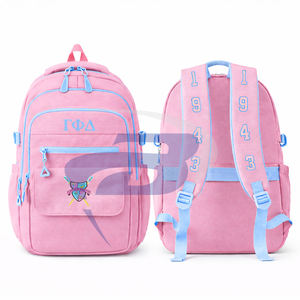 Sac à dos de haute qualité de style 3D Gamma Phi Delta GPD Sorority, sac d'école moderne pour le sport et les voyages, design de logo personnalisé - Product Image 1