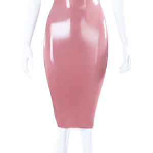 Women PU Satin Pencil <b>Skirt</b> Knee-Length Solid Color Shiny Natural Waist Sexy Style All Seasons Wear - Product Image 2