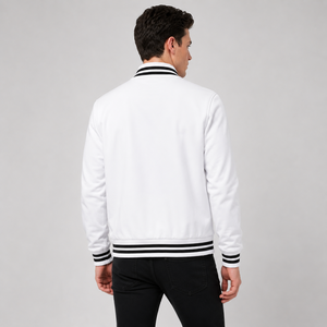<b>Mens</b> classic varsity <b>jacket</b> designed with versatile comfort and athletic charm <b>for</b> urban casual travel and modern daily fashion - Product Image 3
