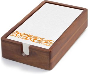 Brown 10-Inch Bamboo Modern Napkin Holder Rectangle <b>Tissue</b> <b>Paper</b> Box Metal Marble Ceramic Acrylic Table Decoration Accessories - Product Image 2