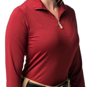 Camiseta de Compresión Ecuestre Casual Premium para Mujer, Manga Larga, para Competición, Spandex/Poliéster, Bordada - Product Image 1