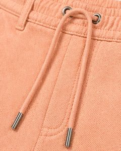 Men Light Peach Slim Fit Casual Jogger Pants Elastic Waist <b>Drawstring</b> <b>Trousers</b> Soft Fabric Comfortable Daily Wear Stylish Look - Product Image 3