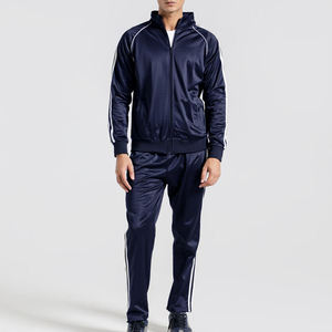 Winter Tracksuit <b>Set</b> Sportswear Two Piece Jogger Training Wear Breathable Outerwear Lightweight Stripes Drawstring Sweatsuits - Product Image 1