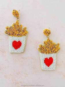 Pendientes de Aro Hechos a Mano con Diseño Geométrico Bohemio y Temática de Halloween, con Cara de Calabaza y Sombrero de Bruja, Joyería con Cuentas para Disfraz de Otoño - Product Image 6