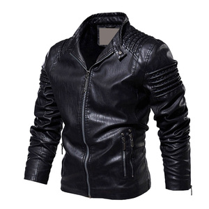 <b>Men</b> <b>Leather</b> Motorcycle <b>Jacket</b> Genuine <b>Leather</b> Stand Collar Zipper Slim Fit Winter <b>Brown</b> Biker Fashion 2026 - Product Image 3