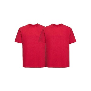 Camisetas de manga corta de cuello redondo de algodón liso para hombre de alta calidad con estampado de logotipo personalizado transpirable de secado rápido al por mayor informales regulares - Product Image 5