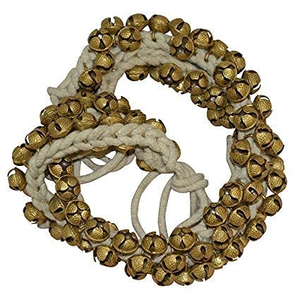 Proveedor al por mayor de accesorios artesanales de latón para instrumentos musicales, cuerda de algodón blanca Ghungroo 100+100, servicio mayorista - Product Image 2