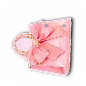 Pochette avec nœud en acrylique personnalisable, durable, avec impression de logo, pour instruments de beauté, motif mignon - Product Image 3