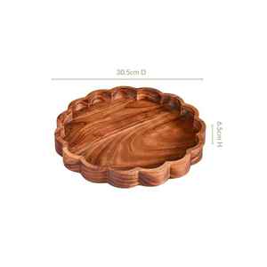 Bandeja Redonda de Madera Hecha a Mano con Logotipo Personalizado, Minimalista y Ecológica, para Servir Comida en Restaurantes, Hoteles, Cafeterías y Servicios de Catering - Product Image 6