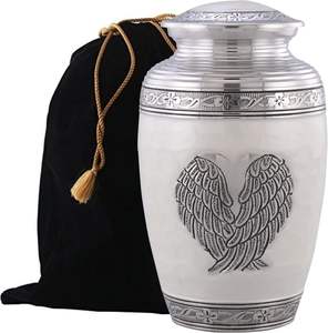 Urna Funeraria con Alas de Ángel y Corazón, 100% Hecha a Mano, Urna Grande para Adultos con Bolsa - Product Image 3