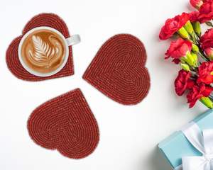 Posavasos de cuentas de vidrio hechas a mano con detalles artísticos, perfectos para uso diario, eventos especiales y regalos. - Product Image 1