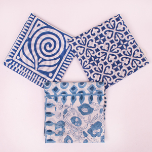 Indian Luxury Fashion Block Printed Cotton <b>Square</b> <b>Scarf</b> Bandana Unisex Colorful Wristband Handkerchief Skin-Friendly Organic - Product Image 5