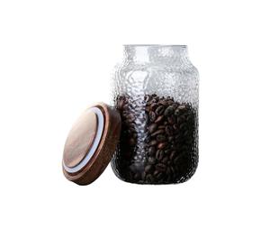 Frascos pequeños de vidrio con tapas herméticas, contenedor para café con tapa de madera, recipiente de vidrio para despensa para granos, arroz y azúcar - Product Image 6