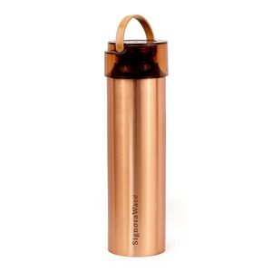 Bouteille d'eau en cuivre SignoraWare, design minimaliste, portable, pour les voyages, avec couvercle - Product Image 1