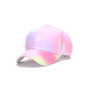 Casquette unisexe ajustable à 6 panneaux en mélange de polyester et de coton, respirante et imperméable, à imprimé floral violet, pour toutes les saisons, usage décontracté - Product Image 1