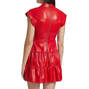Vestido de Cuero Genuino para Mujer, Venta de Fábrica con Logotipo Personalizado, Tela Suave y Transpirable, Perfecto para Ocasiones Formales - Product Image 6