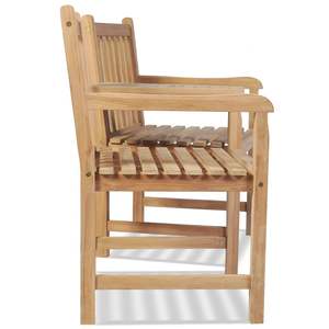 Set da giardino esterno in legno di Teak massello con foro parasole 2 pezzi - Product Image 3