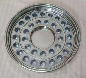 33 Cup Premium Stainless Steel Holy Communion Tray Set with Stable Bottom Ring <b>Mirror</b> Finish Durable Deluxe <b>Plastic</b> Cups No Lid - Product Image 1