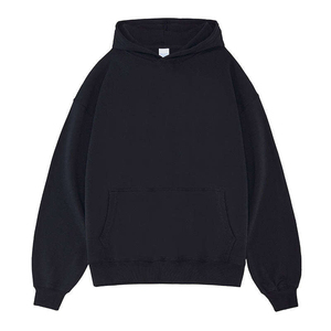 Men's <b>Oversized</b> Hooded Sweatshirt Solid <b>White</b> Cotton French Terry Casual Pullover Long Sleeve Pocket Design Autumn Wear - Product Image 5