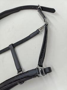 Accesorios de sillín Inglés/occidental de alta calidad Halter de cuero de caballo de piedra de roca negra - Product Image 2
