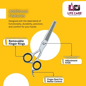 Ciseaux à effiler professionnels de qualité supérieure pour salon, barbiers et usage domestique, conçus pour une coupe de précision. - Product Image 3