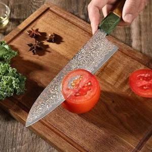 Ensemble de 4 couteaux de cuisine en acier à haute teneur en carbone avec manche en bois de rose et bloc, personnalisable ODM - Product Image 4