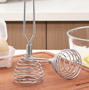 Fouet à œufs français en acier inoxydable, batteur manuel, mousseur à lait, mélangeur de café crémeux, mélangeur de sauces à ressort - Product Image 5